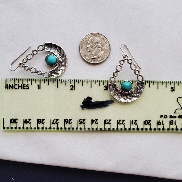 Didae Sterling Silver Turquoise Dangle Earrings - Picture 15 of 15